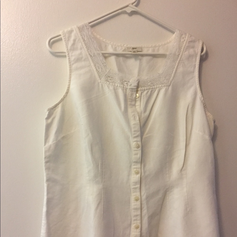J Jill, Linen Sleeveless, Blouse.  Size L